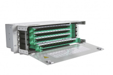 FiberHome Distribuidor de Fibra Óptica, para 144 Empalmes SC/APC, 5 UR, Gris