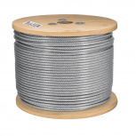Fiero Bobina de Cable con Recubrimiento PVC 48806, 1/8", 300 Metros, Acero Galvanizado