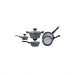 Foode Batería de Cocina FDE01093, Aluminio, Antiadherente, 8 Piezas