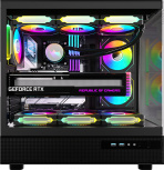 Gabinete Formula V Line Crystal Z8, Midi-Tower, ATX/Micro-ATX/Mini-ITX, USB 3.0, sin Fuente, 6 Ventiladores Instalados, Negro - Imagen adicional 3