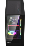Gabinete Formula V Line Crystal Z8, Midi-Tower, ATX/Micro-ATX/Mini-ITX, USB 3.0, sin Fuente, 6 Ventiladores Instalados, Negro - Imagen adicional 9