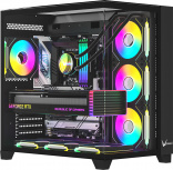 Gabinete Formula V Line Crystal Z9, Midi-Tower, ATX/Micro-ATX/Mini-ITX, USB 3.0, sin Fuente, 7 Ventiladores Instalados, Negro