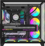 Gabinete Formula V Line Crystal Z9, Midi-Tower, ATX/Micro-ATX/Mini-ITX, USB 3.0, sin Fuente, 7 Ventiladores Instalados, Negro - Imagen adicional 2