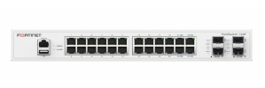 Switch Fortinet Gigabit Ethernet FS-124F, 24 Puertos 10/100/1000 Mbps + 4 Puertos 10G SFP+, 128 Gbit/s, 32000 Entradas - Administrable - Solo Equipo ― Requiere Licencia Adicional para garantía, contacta a servicio al cliente.