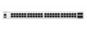 Switch Fortinet Gigabit Ethernet FS-148F, 48 Puertos 10/100/1000Mbps + 4 Puertos 10G SFP+, 176 Gbit/s, 32.000 Entradas - Administrable ― Requiere Licencia Adicional para garantía, contacta a servicio al cliente. ― ¡Limitado a 5 unidades!