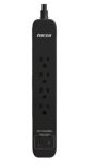 Forza Power Technologies Supresor de Picos FSP-451USBCBK, 6 Salidas, 2 Puertos USB, 500 Joules