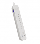 Forza Power Technologies Supresor de Picos FSP-451USBCBK, 6 Salidas, 1 Puertos USB, 500 Joules