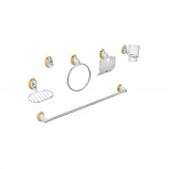 Foset Juego de Accesorios para Baño 48344, 6 Piezas, Metal