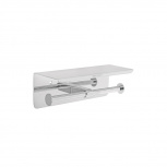 Foset Portarrollo Doble 46356, 1 Pieza, Acero Inoxidable
