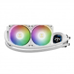 Gamdias AURA GL240 DIGITAL WH Enfriamiento Líquido para CPU, 2x 120mm, hasta 1800RPM, Blanco