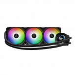 Gamdias AURA GL360 DIGITAL Enfriamiento Líquido para CPU, 3x 120mm, hasta 1800RPM, Negro