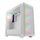 Gabinete Gamdias Athena M3, Midi-Tower, ATX/EATX/Micro-ATX/Mini-ITX, USB 3.0, sin Fuente, 4 Ventiladores Instalados, Blanco - Imagen adicional 1