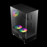 Gabinete Gamdias ATLAS E1, Midi-Tower, ATX/Micro-ATX/Mini-ITX, USB 3.0, sin Fuente, 3 Ventiladores Instalados, Negro - Imagen adicional 2