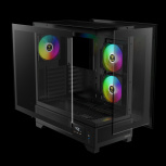 Gabinete Gamdias ATLAS M1, Midi-Tower, ATX/Micro-ATX/Mini-ITX, USB 3.0, sin Fuente, 3 Ventiladores Instalados, Negro - Imagen adicional 3