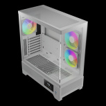 Gabinete Gamdias ATLAS M1 WH, Midi-Tower, ATX/Micro-ATX/Mini-ITX, USB 3.0, sin Fuente, 3 Ventiladores Instalados, Blanco - Imagen adicional 1