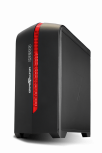 Gabinete Game Factor CSG500, Micro-Tower, Micro-ATX/Mini-ITX, USB 2.0/3.0, sin Fuente, 2 Ventiladores Instalados, Negro/Rojo - Imagen adicional 1