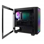 Gabinete Game Factor CSG560, Micro-Tower, Micro-ATX/Mini-ITX, USB 3.0, sin Fuente, 1 Ventilador Instalado, Negro - Imagen adicional 2