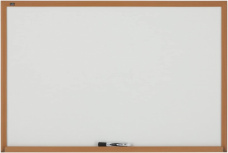 GBC Pizarrón para Borrado en Seco, 60x90cm, Marco en Color Café