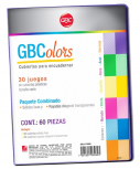 GBC Cubierta P3280 Rayada/Lisa, Paquete de 60 Piezas, Tamaño Carta, Colores Surtidos