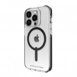 Gear4 Funda Santa Cruz Snap con MagSafe para iPhone 14 Pro, Transparente/Negro