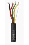 Genesis Bobina de Cable para Alarma 4157-1008, 4 Conductores, 18 AWG, 305 Metros, 1 Pieza