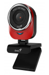 Genius Webcam QCam 6000, 2MP, 1920 x 1080 Pixeles, USB 2.0, Negro/Rojo