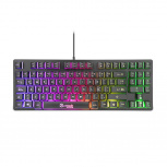 Teclado Gamer Getttech TKC 80% RGB, Teclado Membrana, Alámbrico, Negro (Español)