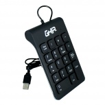 Ghia Teclado Numérico GAC-206A, USB, Negro