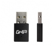 Ghia Adaptador de Red USB GNW-U3, Inalámbrico, 2.4GHz, 300Mbps