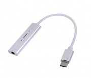 Gigatech Adaptador USB C Macho - Auxiliar 3.5mm Hembra, Blanco