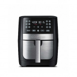 Gourmia Freidora de Aire GAF826, 7.6 Litros, 1700W, 204 °C, Negro/Plata