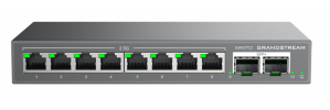 Switch Grandstream GWN7721, 8 Puertos 2.5G Ethernet 100/1000/2500, 2 Puertos SFP+, 80 Gbit/s, 16000 Entradas, Administrado