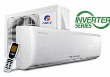 Gree Aire Acondicionado Minisplit Inverter GWC18ATDXB-D3DNA1A, Wi-Fi, 18000 BTU/h, 1.620W, Solo Frío, 220V, Blanco 