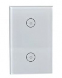 Haier Interruptor de Luz Inteligente WF02, 2 Botones, WiFi, Blanco