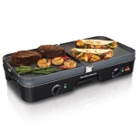 Hamilton Beach Parrilla Eléctrica 3 en 1, con 2 Rejillas Antiadherentes, 1400W, Negro