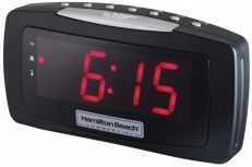 Hamilton Beach Radio Despertador HCR330, AM/FM, Negro
