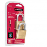 Hermex Candado de Latón CL-40X2, 40mm, 2 Piezas, Latón/Cromo