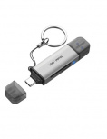 Hiksemi Lector de Memoria HS-HUB-CR01, SD/MicroSD, USB 3.0, Plata - Imagen adicional 1