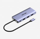 Hiksemi Hub USB C - 1x HDMI, 2x USB 2.0, 2x Salidas USB 3.0, 1x VGA, 1x SD, 1x RJ-45 - Imagen adicional 2