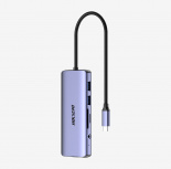 Hiksemi Hub USB C - 1x HDMI, 2x USB 2.0, 2x Salidas USB 3.0, 1x VGA, 1x SD, 1x RJ-45 - Imagen adicional 1