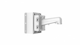 Hikvision Montaje de Esquina con Caja de Conexiones para Cámaras Domo PTZ Epcom y Hikvision, Blanco