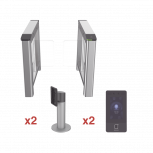 Hikvision Torniquete de Barrera Giratoria DS-K3B220-KIT, Acero Inoxidable