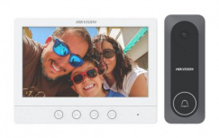 Hikvision Videoportero/Interfon DS-KIS212, 7", Altavoz, Alámbrico, Gris/Blanco 