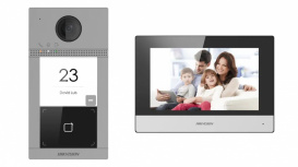Hikvision Videoportero/Interfon DS-KIS604-P, 7", Altavoz, Alámbrico/Inalámbrico, Negro/Plata