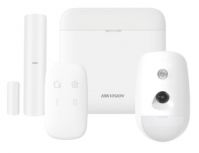 Hikvision Kit Panel de Control DS-PWA48-E-WB de 48 Zonas, Compatible con los Accesorios AX PRO, incluye Control Remoto DS-PKF1-WB, Sensor de Movimiento DS-PDPC12P-EG2-WB y Contacto Magnético DS-PDMC-EG2-WB