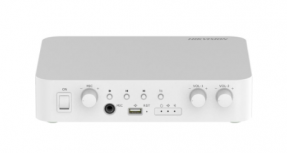 Hikvision Amplificador de Audio DS-QAE1A80G1-VB/ST, Alámbrico, 2 Canales, Terminales de Abrazadera, 100 - 240V