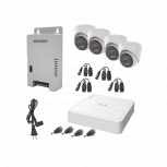 Hikvision Kit de Vigilancia HL-1080P-4E-TWA de 4 Cámaras CCTV Domo con Grabadora de 4 Canales