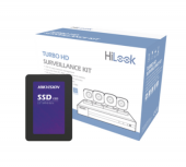 Hikvision Kit de Videovigilancia HiLook HL24LQKITS-M(B)/512GB de 4 Cámaras y 4 Canales, con Grabadora