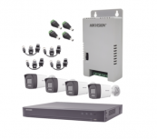 Hikvision Kit de Vigilancia KH-4K-4B-TWA de 4 Cámaras CCTV Bullet con Grabadora de 4 Canales