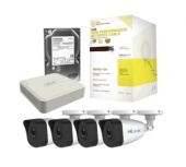 Hikvision Kit de Vigilancia KHL4B/1TB de 4 Cámaras IP y 4 Canales, con Grabadora NVR + Disco Duro de 1TB